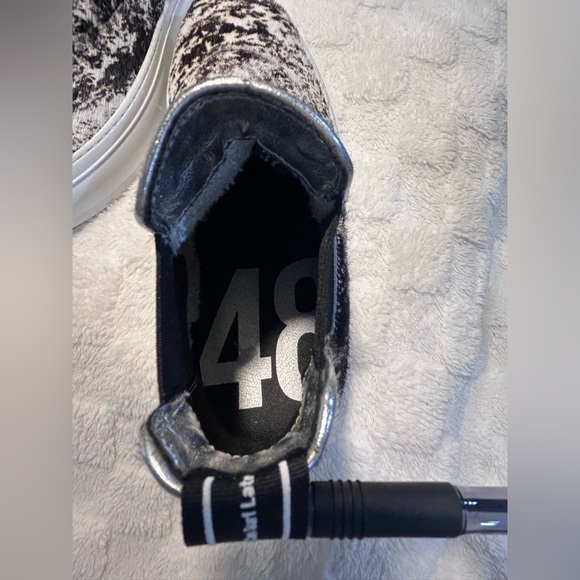 P448 Lucy Calf Hair High Top Platform Pull On Sneaker Size 37 - Picture 4 of 8